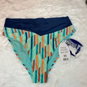 Bingo Surf women’s V-front high waisted bottom swimsuit size M NWT
